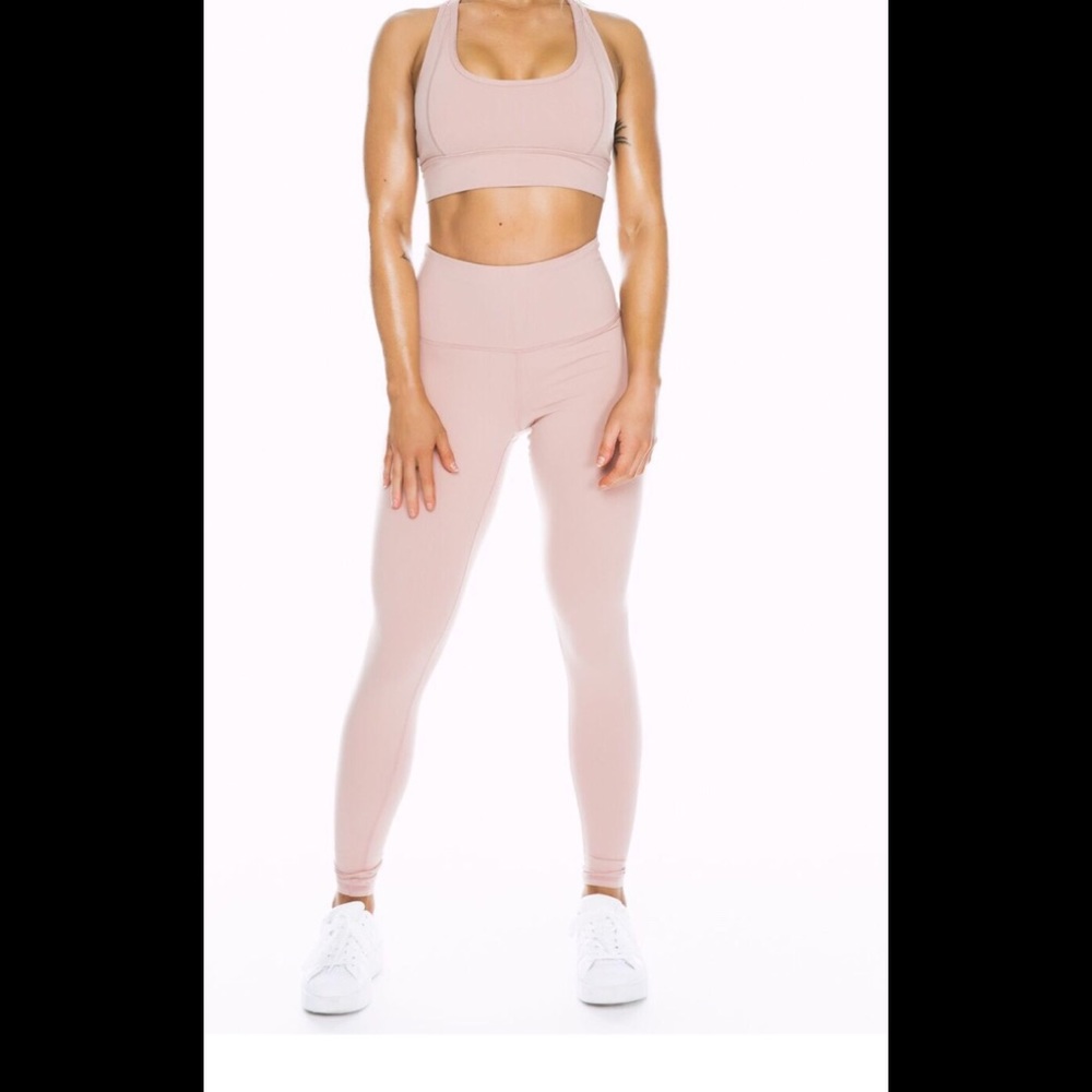 Saski High Waisted Leggings, Dusty Pink in XS